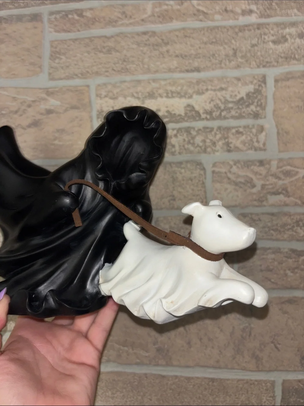 Viral New Release Halloween Black & White Ghost Dog Figurine